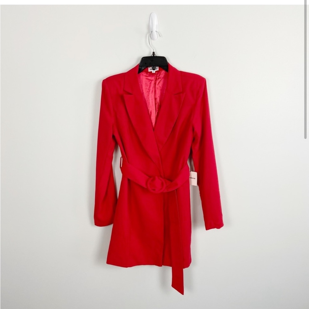 superdown Joan Belted Blazer Dress Red Mini - Picture 4 of 12